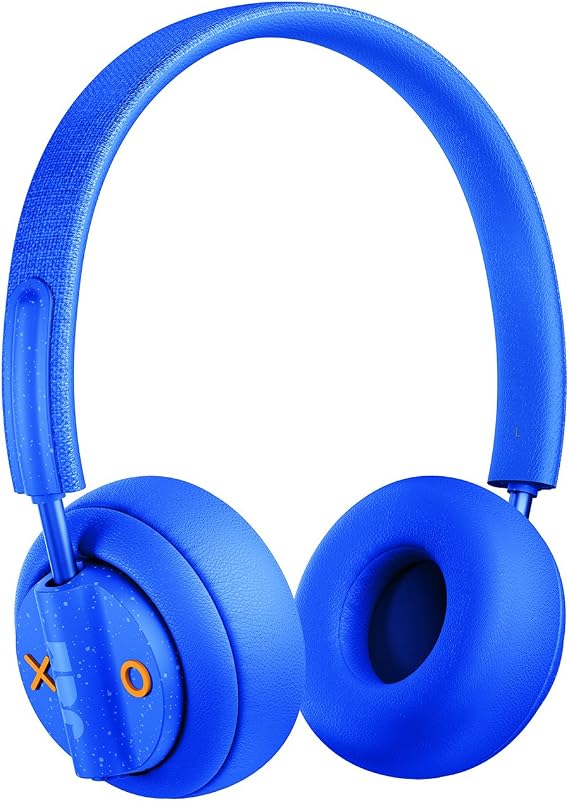 Out There, Active Noise Cancelling On-Ear Bluetooth Headphones 17 Hour Playtime, 50 ft. Range, Hands-Free Calling, Sweat and Rain Resistant IPX4 Rated JAM Audio Blue