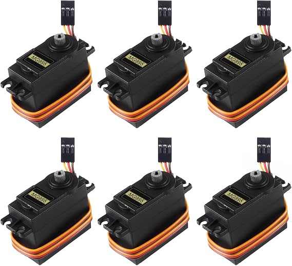 6pcs MG995 Servo Motor Control 180 Angle Metal Gear Servo Digital High Speed Torque Servo Motor