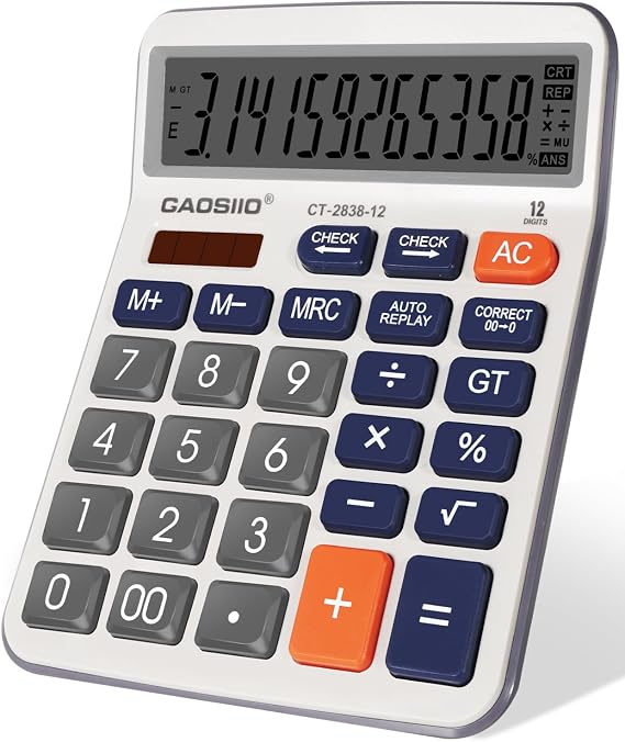 Desktop Calculator, Extra Large 5 Inch LCD Display, Desk Calculator