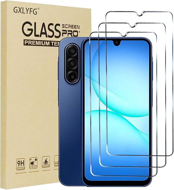3 Pack Tempered Glass Screen Protectors Compatible with Samsung Galaxy A17 5GAT&T amiGO Jr. Anti Scratch, Bubble Free, 9H Hardness