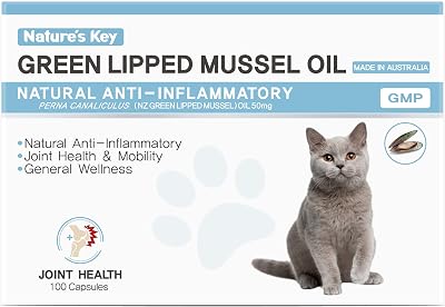 Natures Key Green Lipped Mussel Oil for Cats 50mg 100caps
