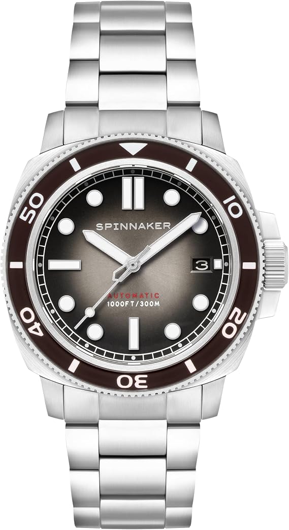 Spinnaker Men's 42mm Hull Diver Automatic Watch with Solid Stainless Steel Bracelet SP-5088