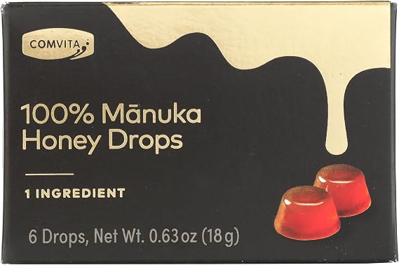 COMVITA 100% Manuka Honey Drops, 6 Drops, 0.63 oz (18 g)