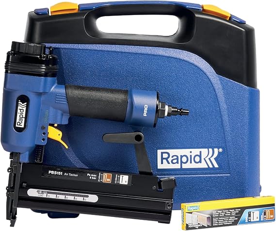 Rapid PBS151 compressed air stapler and nail gun for thicker woods, 20 – 40 mm staples and 18 Ga 15 – 50 mm staples