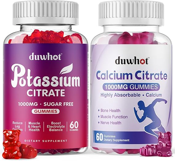 Potassium Citrate 1000mg Gummies Calcium Citrate 1000mg Gummies,Support Leg Cramp, Bone & Muscle Health