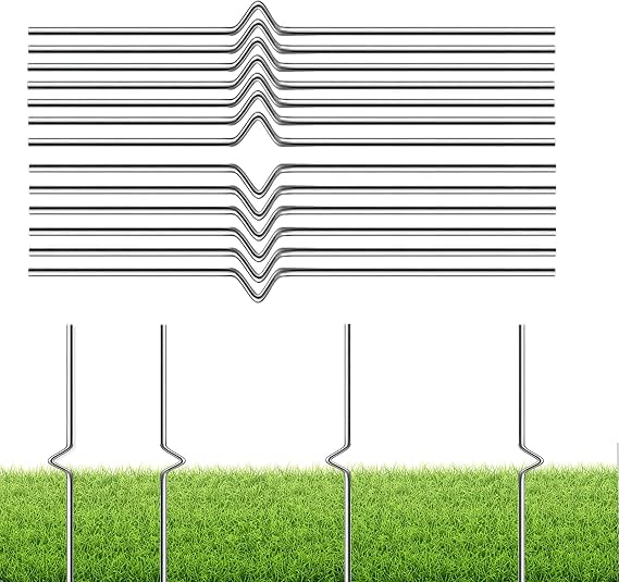 Yard Sign Stakes - 12 Pack Heavy Duty Metal Wire Stakes for Garden Lawn Signs 13'' Alternative to H Frame Stakes for Corrugated Plastic Yard Signs Holder