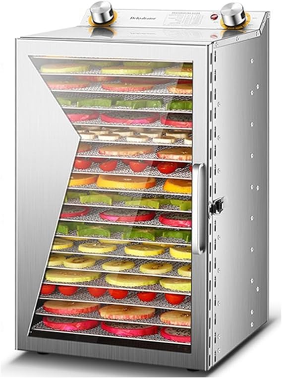 Commercial Freeze Dryer Machine for Food - 6-18 Layers Dehydrator with Timer Control & 30-90C Temp Range - Ideal for Jerky, Fruits, Vegetables, Meat & Herbs