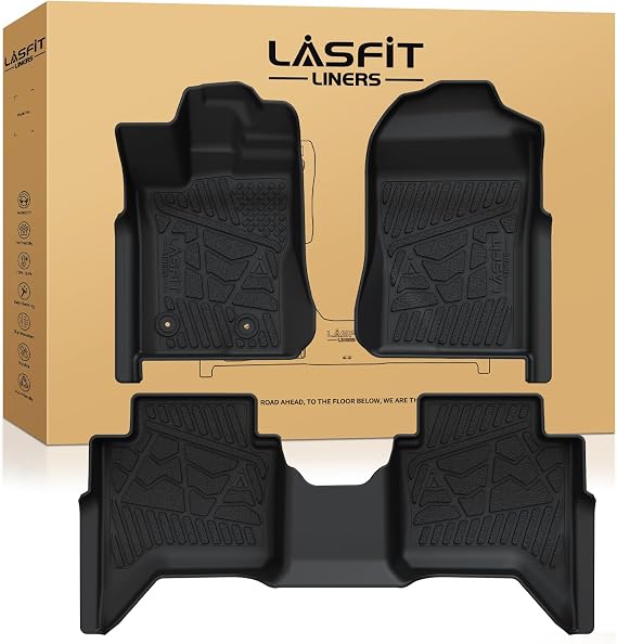 LASFIT Floor Mats for Ford Ranger 2026 2025 2024 SuperCrew Carpet Floor