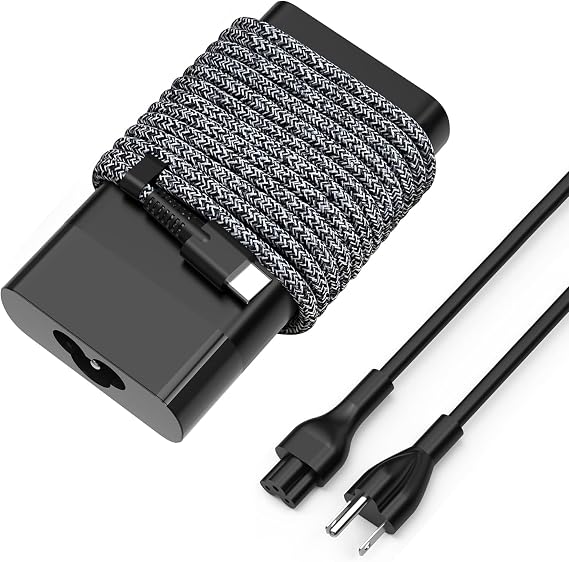 Slim 65W USB-C Laptop Charger Compatible with HP EliteBook 840 830 850 640 650 G7 G8 G9 G10,ProBook 440 450 G8 G9,Spectre Chromebook x360,Durable Braided Type C Travel AC Adapter Power Supply