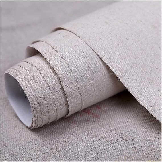 Blank Canvas Roll Linen Blend Primed Blank Canvas for Layer Oil Painting Canvas Linen Art Supplies for Artist 5M One Roll Art Supplies(Width 28cm 5M Length)