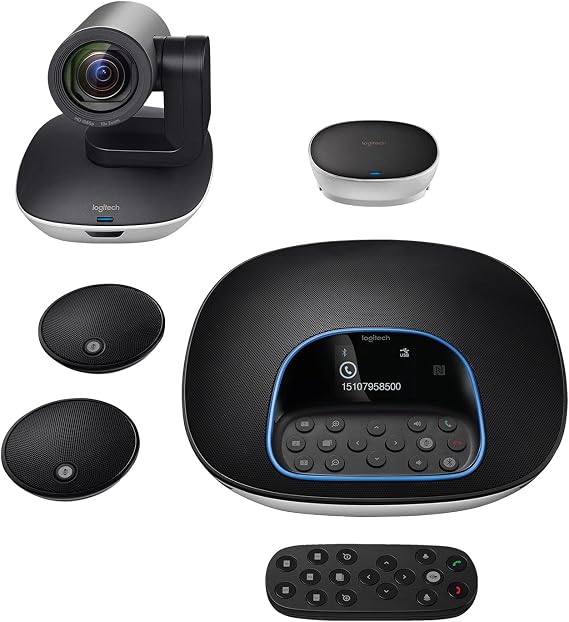 Logitech Group Video Conferencing Bundle Expansion Mics Big Meeting Rooms