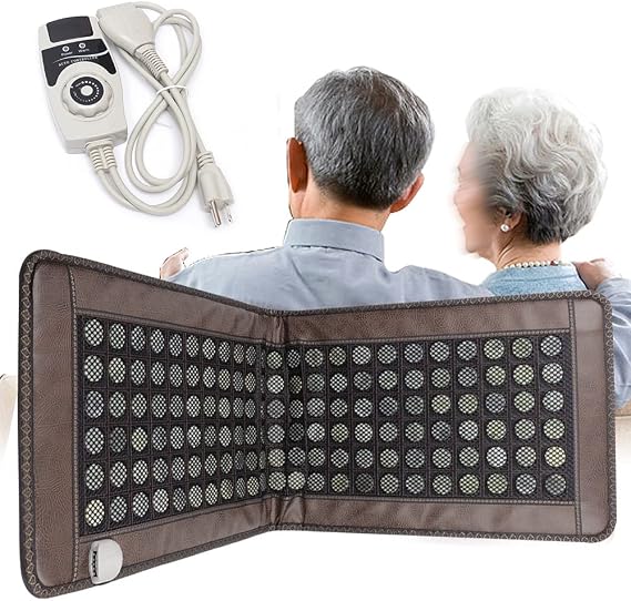 Portable FarInfrared Heating Pad,110V Natural Jade and Heating Mat Electric Stone Heating Mattress Full Body Relax