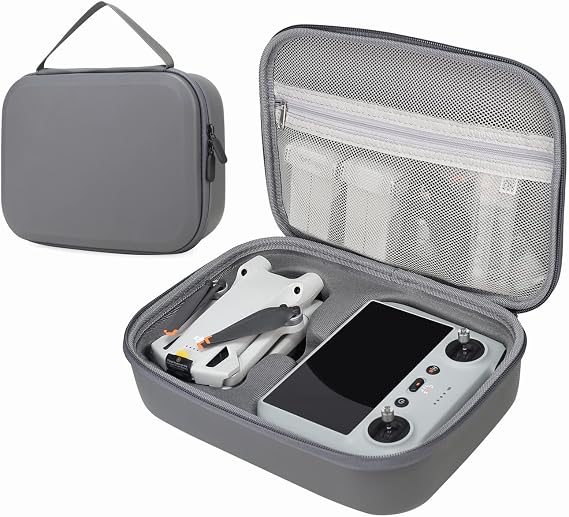 Storage Bag for DJI Mini 3 Pro-Portable Drone Case Travel Handbag Carrying case Compatible with Mini 3 Pro, DJI RC/RC-N1 Remote Controller and Accessories-Grey