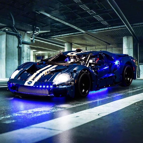 VONADO LED Lights Set Compatible with Lego 2022 Ford GT 42154, Remote Control Technic Ford GT Light Kit Compatible with Lego Car for Adults 42154 (NO Model)