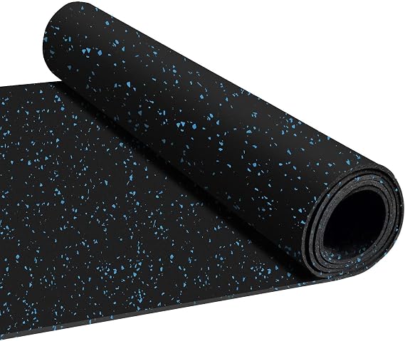 Exercise Equipment Rolls,1/4in Thick Heavy Duty Rubber Flooring Mat,Blue