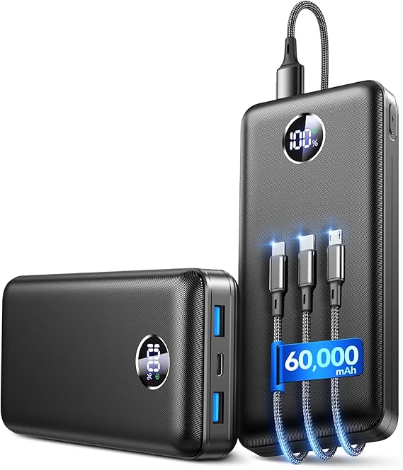 IAPOS Portable Charger 60000mAh, 5-Device Charging Power Bank Battery Pack