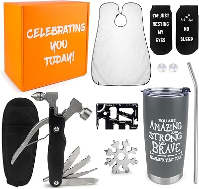 Mens Birthday Gifts Unique  Hand Multitools 6pcs| Gift Set for Men | Birthday Gift Basket for Men | Birthday Gift Box for Men | Mens Gift Box | Happy Birthday Box for Men. Grey