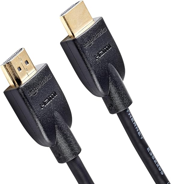 Amazon Basics 4K HDMI Cable 3m - 18Gbps High Speed with Ethernet, 4K@60Hz, 2160p, Black