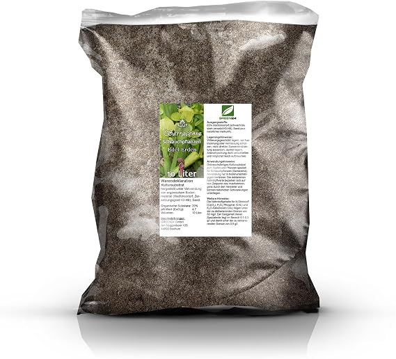 Sarracenia Soil Substrate for Tubular Plants Pit Traps Professional Line Substrate Carnivores 10 Litres