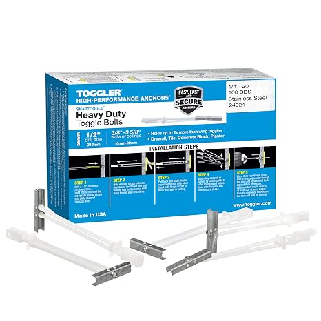 TOGGLER SNAPTOGGLE BBS Toggle Anchor 1/4-20 UNC, 100 Pack, w/o Bolts | 304 stainless steel toggle anchors for 1/4-20 UNC bolts. Bolts not included