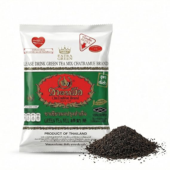 Chatramue (Number One) Green Tea Mix Extra Green Formula (bolder Tea and No Vanilla Flavor), 180g/6.35 Oz (Pack of 1)