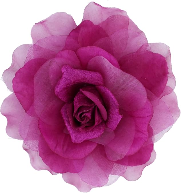 8 in Rose Fabric Flower Brooch Pin,Oversized Flower Corsage Brooch, for Women and Men, Weddings,Parties and Dresses