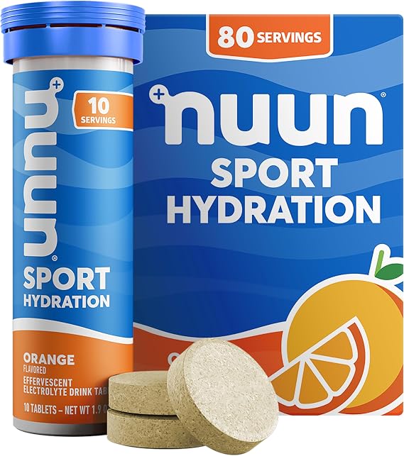 Nuun Active Hydration, Electrolyte Enhanced Drink Tablets, Orange 8 Tubes/12 Tabs Per Tube by nuun Parallel import goods