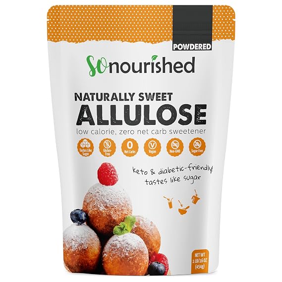 So Nourished Allulose Sweetener, Sugar Substitute, 0 Calorie Powdered 16oz