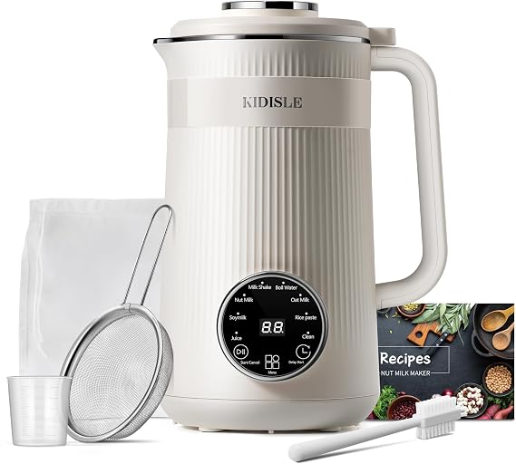 KIDISLE 8 in 1 Nut Milk Maker Machine, 32oz Self-Cleaning Automatic Blender