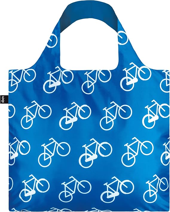 LOQI Travel Bicycle Reusable Shopping Bag, Multicolor