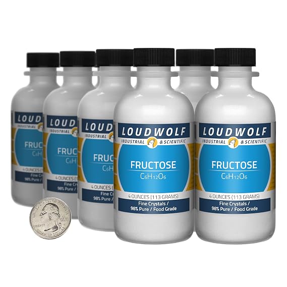 Fructose / 2 Pounds / 8 Bottles / 98% Pure Food Grade/Fine Crystals