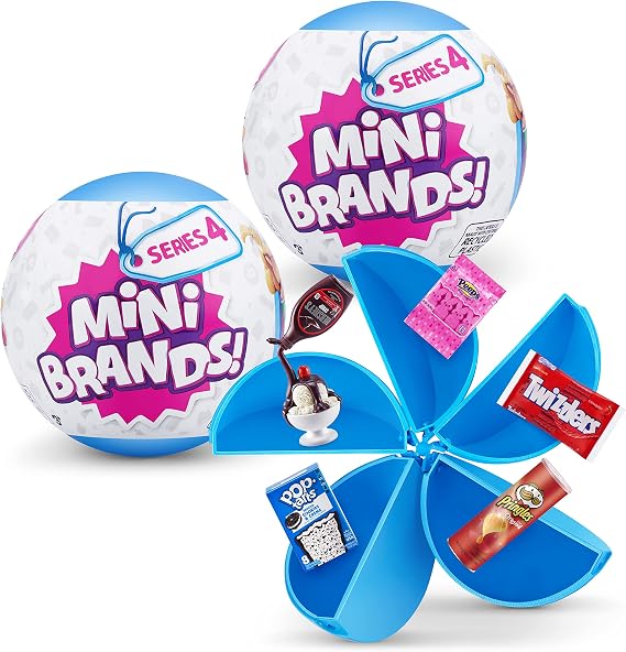 5 Surprise Mini Brands Series 4 by ZURU Mystery Real Miniature Collectible Toy Capsule for Kids, Teens, and Adults (Pack of 2)