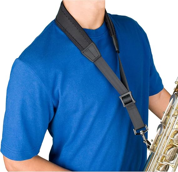Pro Tec NLS310M 22-Inch Ballistic Neoprene Less-Stress Saxophone Neck Strap with Coated Metal Hook