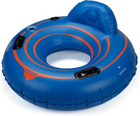 Tube Pro Blue 48" Premium River Tube with Backrest & Cupholder