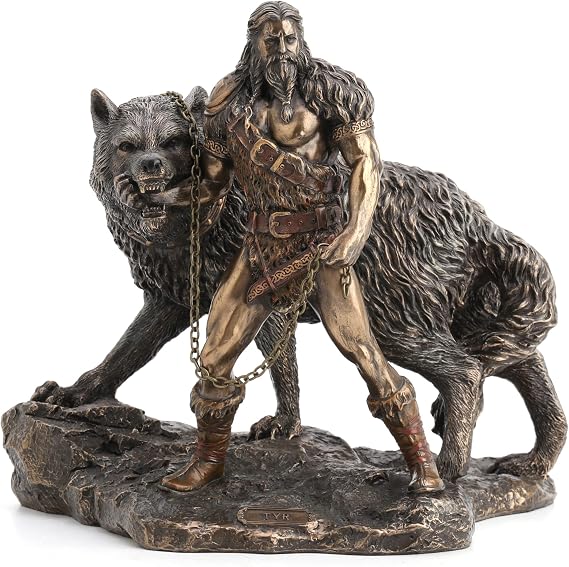 İskandinav Tanrısı Tyr ve Fenrir Bağlayıcı Heykeli