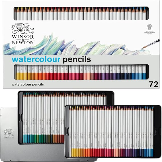 Winsor & Newton Studio Collection Watercolour Pencil Set, 72 Piece