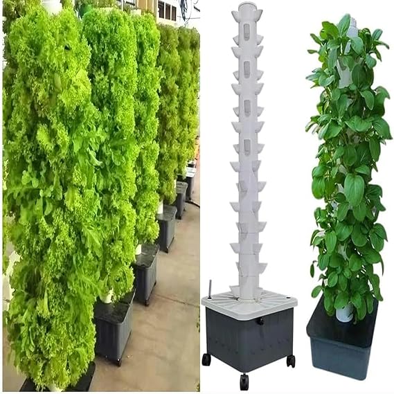 45-Hole hydroponic Tower System hydroponic Tower Set automated aeroponic Tower soilless Cultivation Planting System Indoor Smart Garden