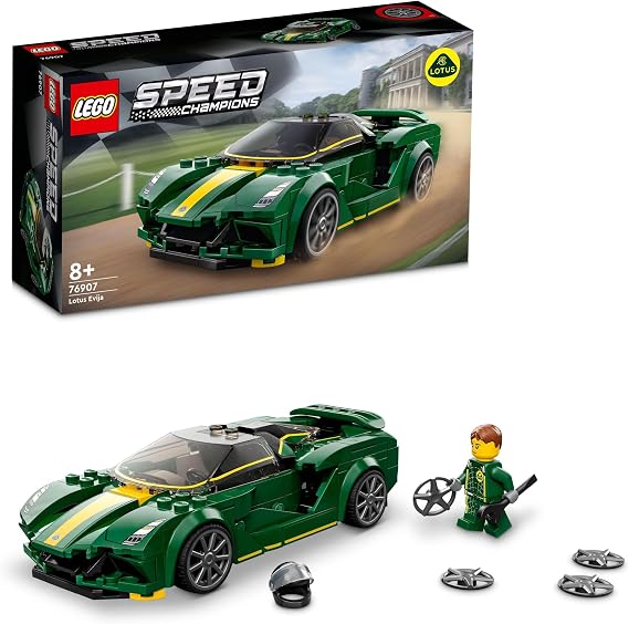 LEGO Speed Champions Lotus Evija 76907, 247-Piece Toy Building Blocks, Gift, Birthday, Christmas, Car Model, Hypercar, Mini Car, Vehicle, Boys, Girls, Children, Ages 8, 9, 10, Elementary School