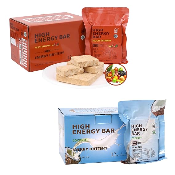 1 Box Fruity Flavor + 1 Peanut Flavor Emergency Food Rations Bars,Last 11 Days Survival Food