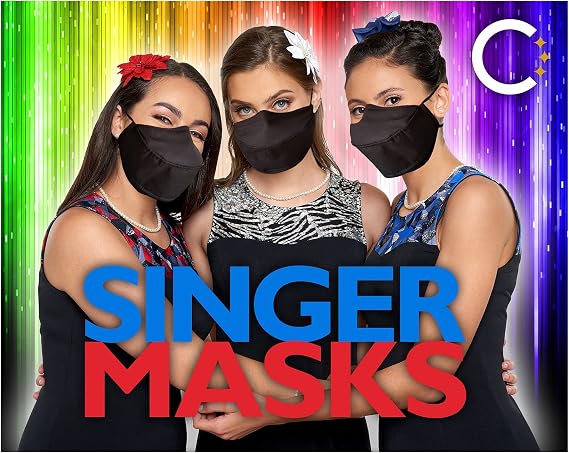Cousins Concert Attire Singers Vocal Mask Adult Mask for Singers, Performers, Teachers, Directors for Talking & Breathing Easily (Adult)