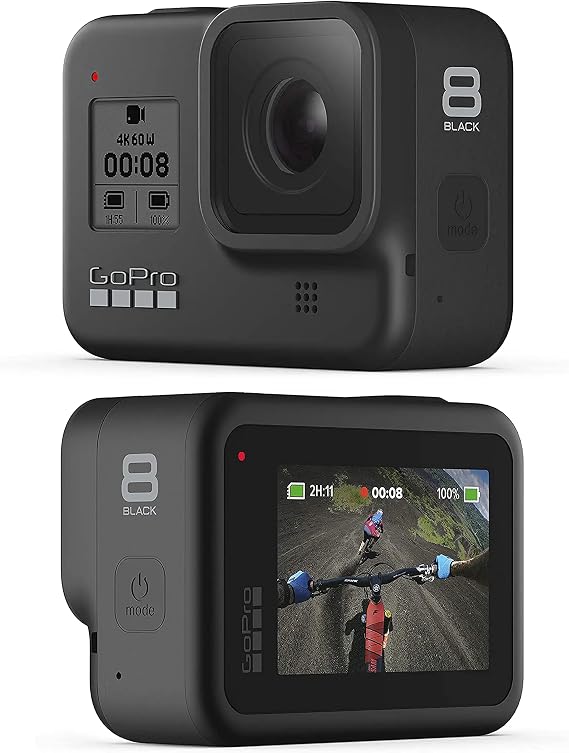 GoPro HERO8 Black - Waterproof Action Camera with Touch Screen 4K Ultra HD Video 12MP Photos 1080p Live Streaming Stabilization
