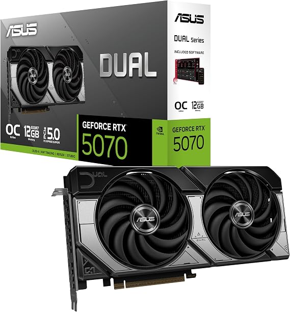 ASUS DUAL-RTX5070-O12G-NVIDIA-GEFORCE-RTX 5070-12GB GDDR7-192bit-2xHDMI-3xDP-DLSS4 EKRAN KARTI