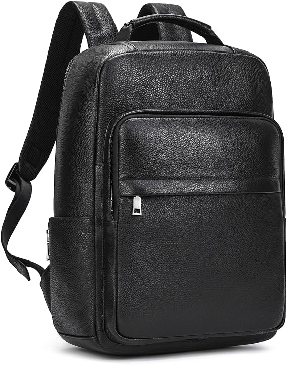 LUUFAN Genuine Leather Shoulder Bag Men Women Casual Backpack Slim Daypack Laptop Rucksack Business Travel Outdoor Bag