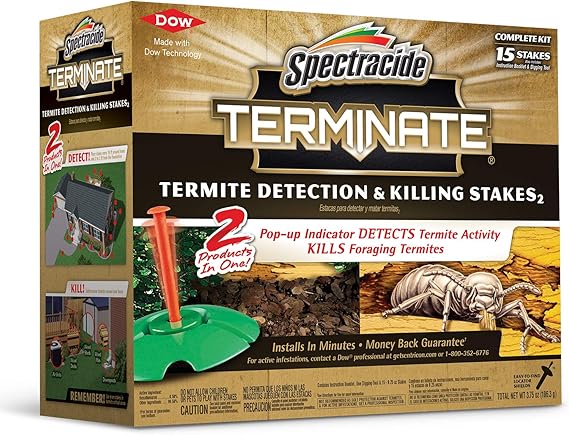 Spectracide Terminate Termite Detection & Killing Stakes, 15 Count