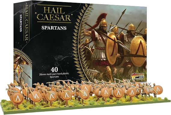 Warlord Games Hail Caesar: Spartans Military Table Top Wargaming Plastic Model Kit WGH-GR-01,Unpainted