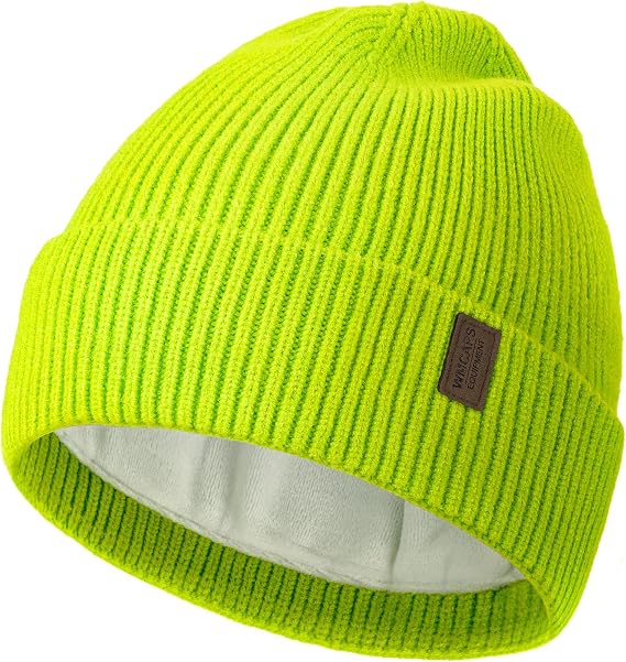 Wmcaps Winter Beanie for Men Women, Soft Warm Fleece Lined Knit Hat | Soft fleece lining, secure fit, ear coverage, windproof, idea for outdoor work,ski, dog walking, daily use, mens gifts