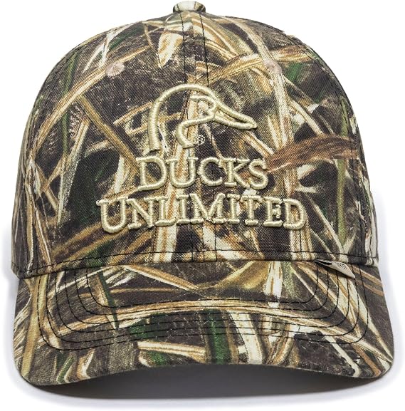 Ducks Unlimited Mossy Oak Cap, Shadow Grass Habitat Hat for Men