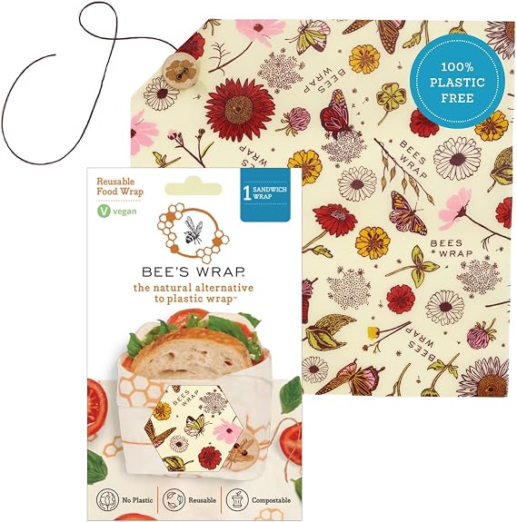 Bee's Wrap Vegan Sandwich Wrap - Meadow Magic