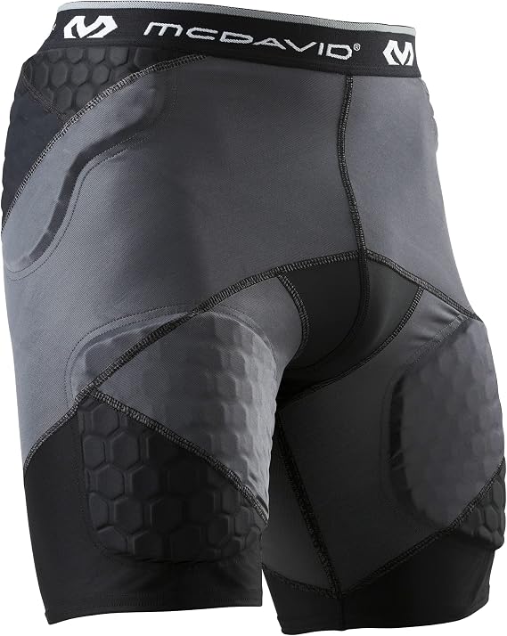 McDavid Football Pad Padded Girdle Shorts Hip Pad, Thigh, Tailbone. 5 Pads | Football Girdle for Men Adults and Youth. Also for Lacrosse, Basketball and more