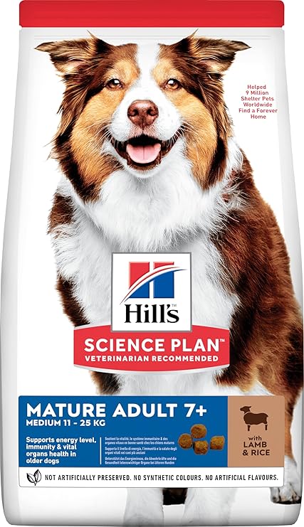 Hill's SCIENCE PLAN Light +7 Yaşlı Orta Irk Kuzulu ve Pirinçli Köpek Maması 2.5 kg [Enerji Sınıfı A]